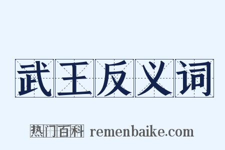 武王反义词是什么意思的图片